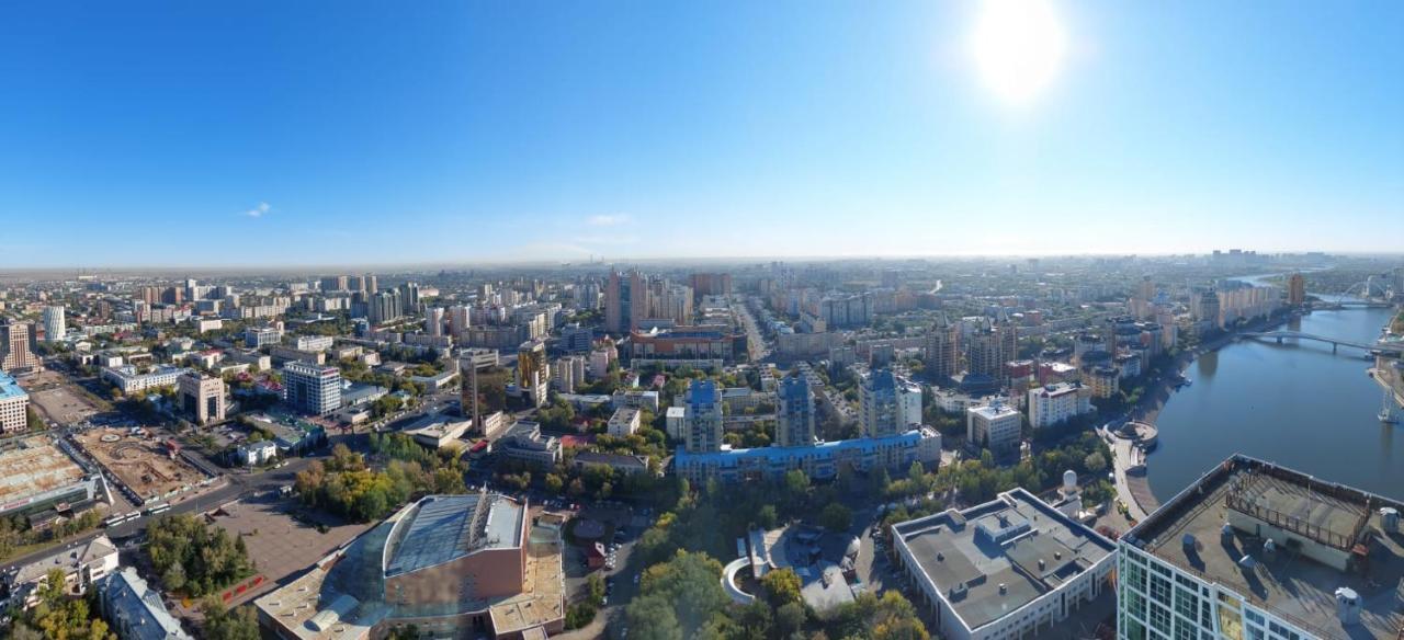 Апартаменты На Набережной С Панорамным Видом На 39 Этаже Astana Exterior photo